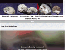 Tablet Screenshot of heartfelthedgehogs.com